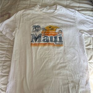NWOT White Maui Hawaii Graphic T-Shirt 🩵🤍🧡
